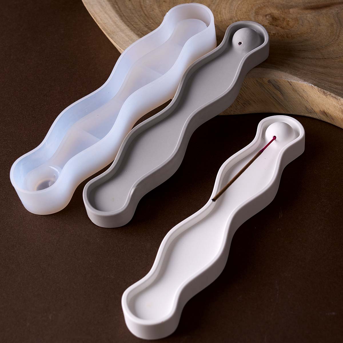 Home Fragrance Incense Sticks - Wave Long Incense Insert Tray Silicone