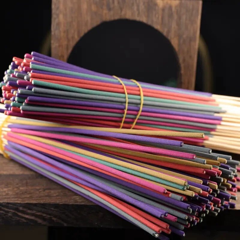Home Fragrance Lemongrass - Long-lasting Multi-color Bamboo Incense Sticks Sage