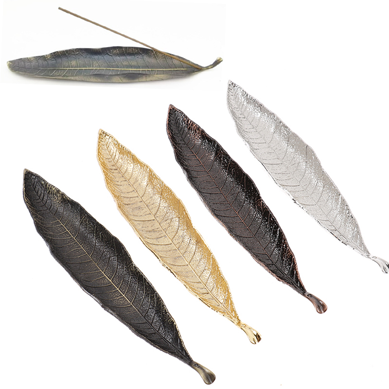 Metal Bodhi Leaf Incense Tray  - Home Fragrance Incense Sticks review and price