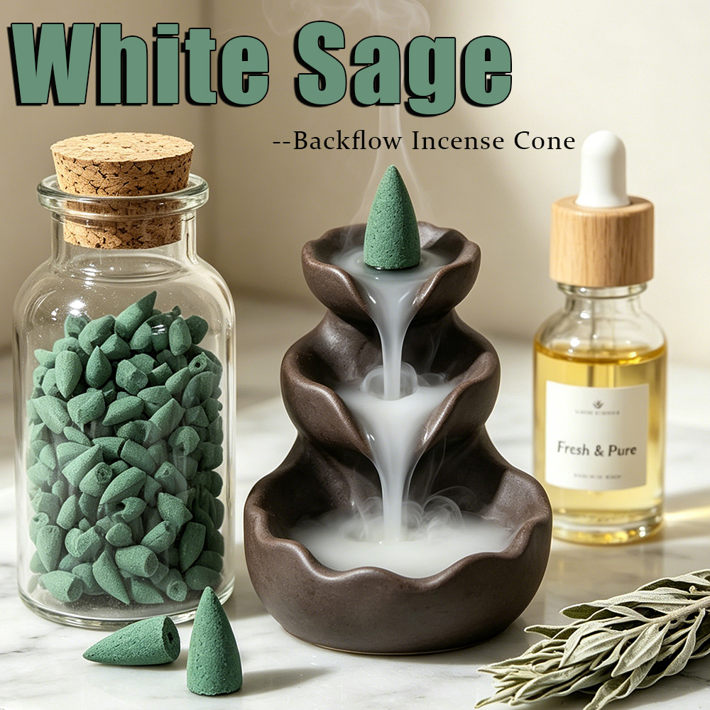 White Sage Scented Backflow In - Home Fragrance Luxury review and price