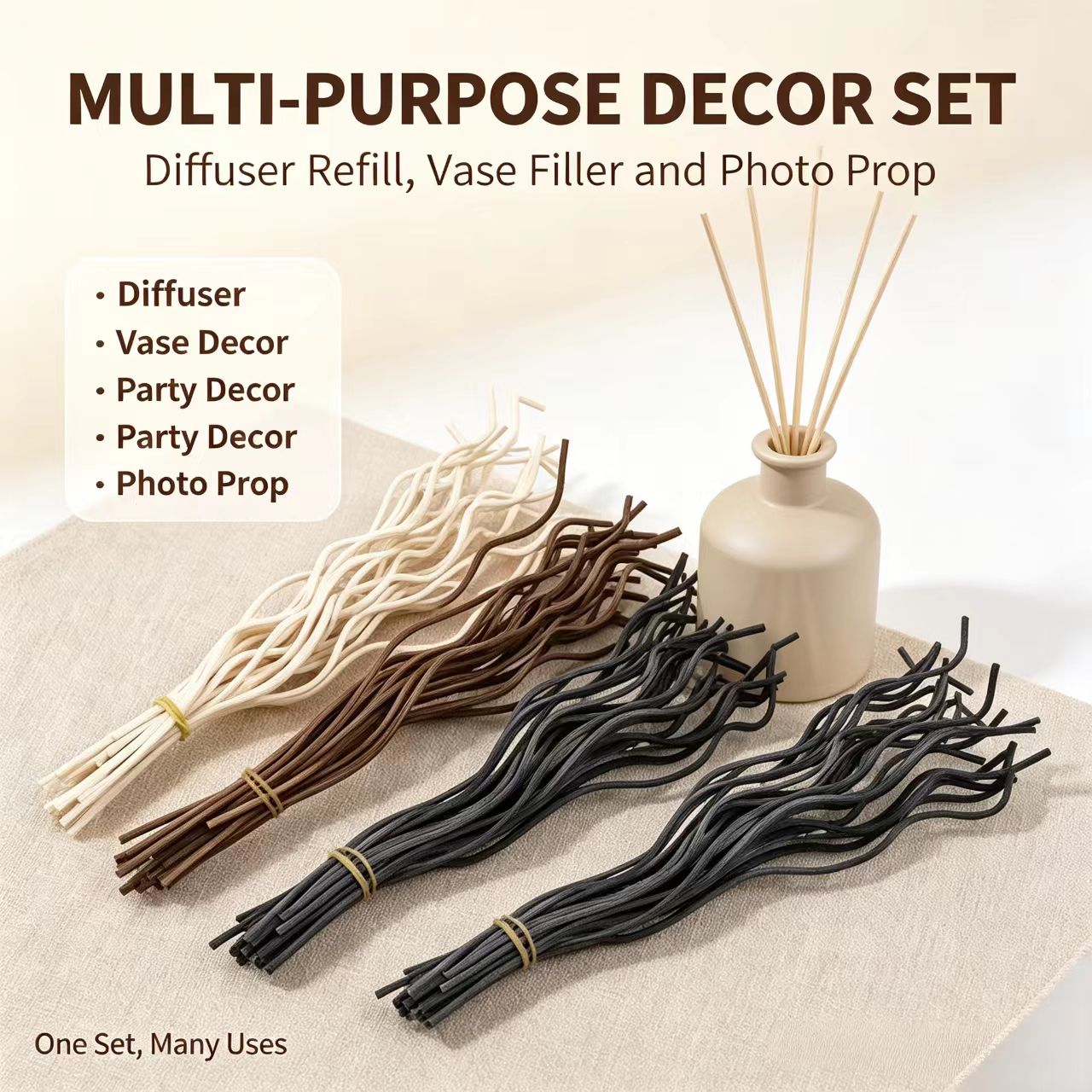 20Pcs Long Wavy Rattan Reed Di - Home Fragrance Oud review and price